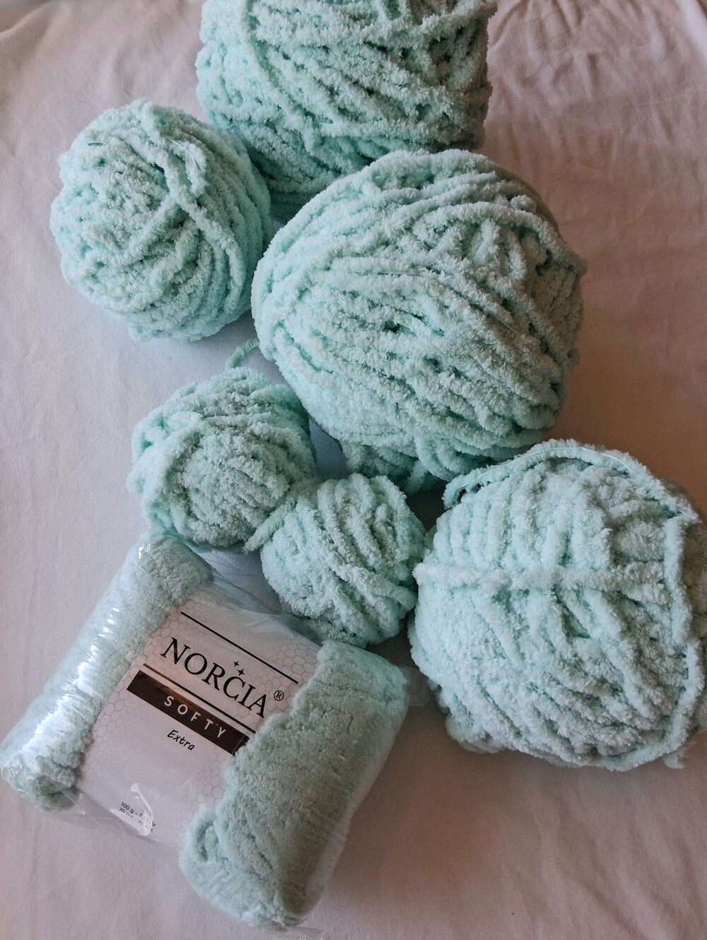 Softy Plush Yarn - Mint Green